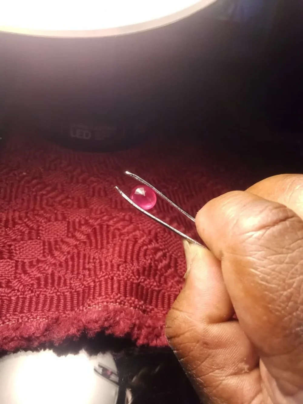 Natural 10.5ct Oval Cabochon Madagascar Red Ruby